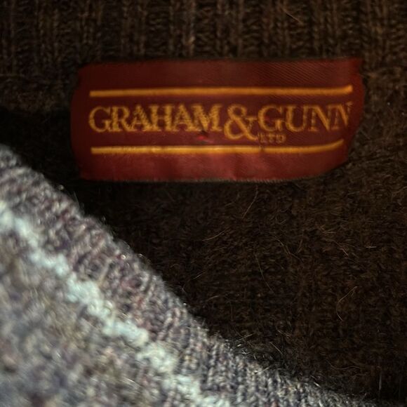 Vintage COOGI Inspired Blue 1990s Wool Mohair Blend Sweater Made in Italy- Large - Picture 7 of 9